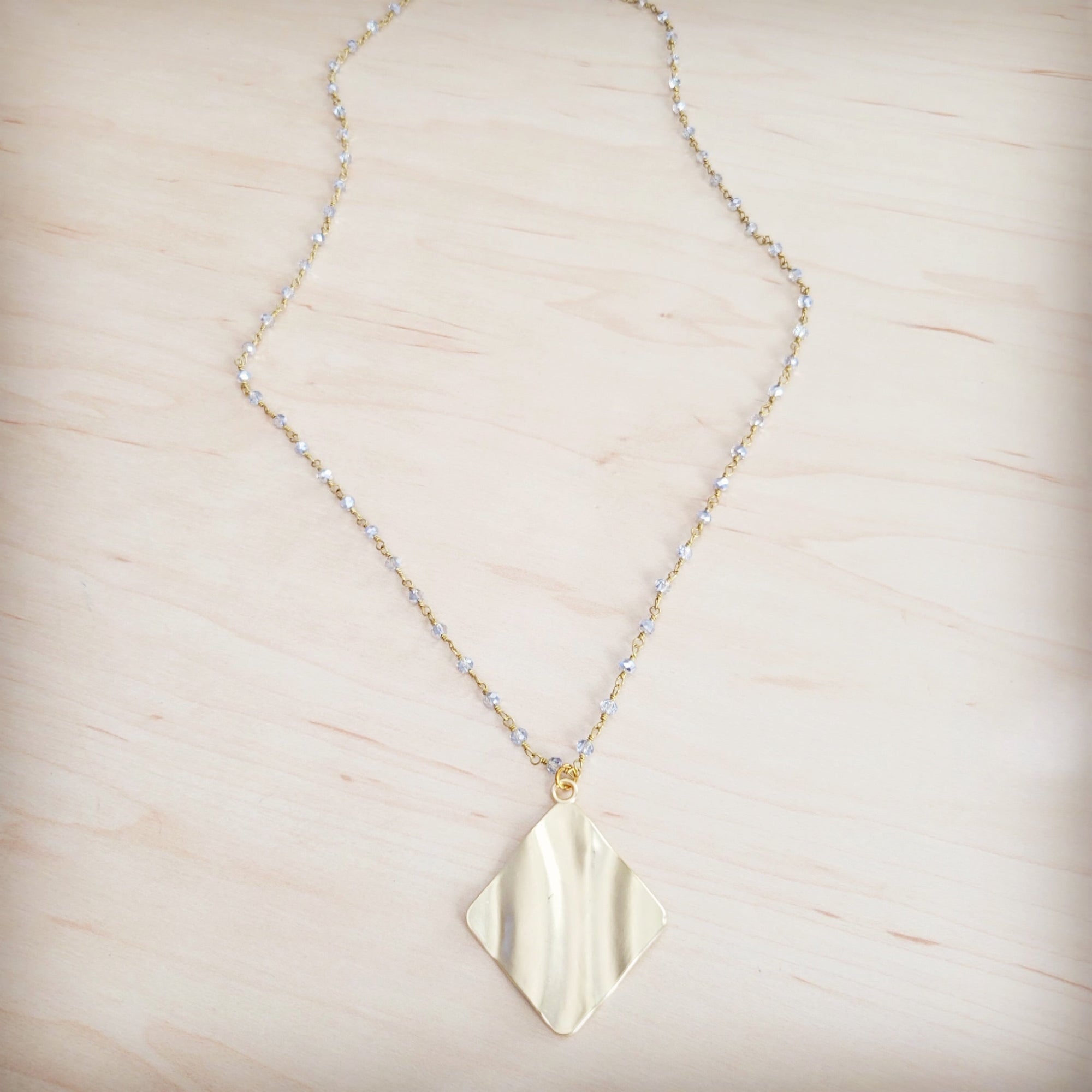 Gilded Wave Pendant Necklace 257mb