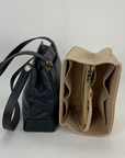 CHANEL Vintage Black Caviar Leather CC Zip Tote Shoulder Bag w/added insert  Pre owned