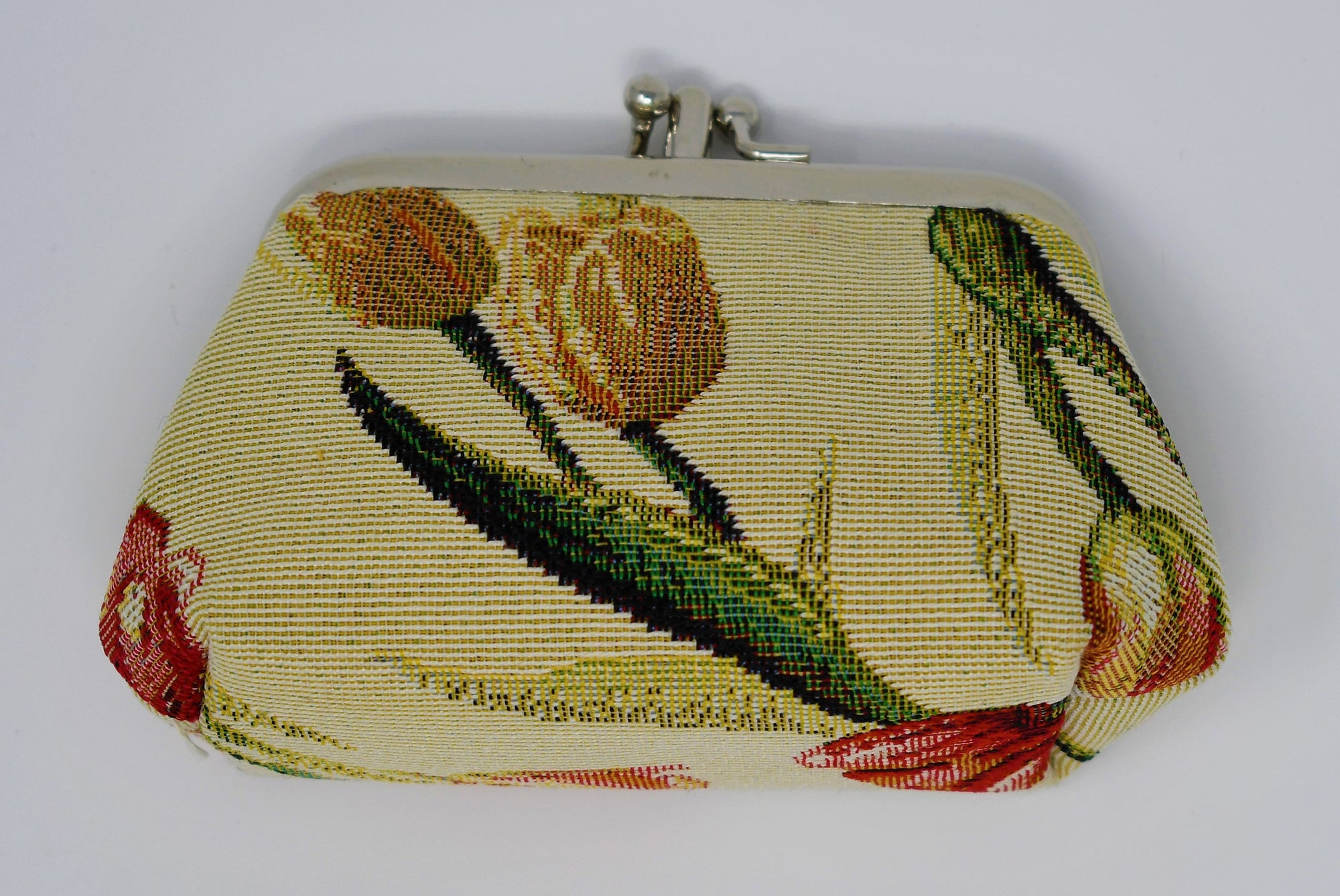 Tulips Tapestry Double Kiss Lock Coin Purse
