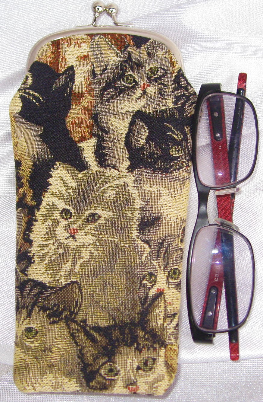 Cats Tapestry Eye Glass Case