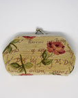English Rose Tapestry Kiss Lock Coin Purse