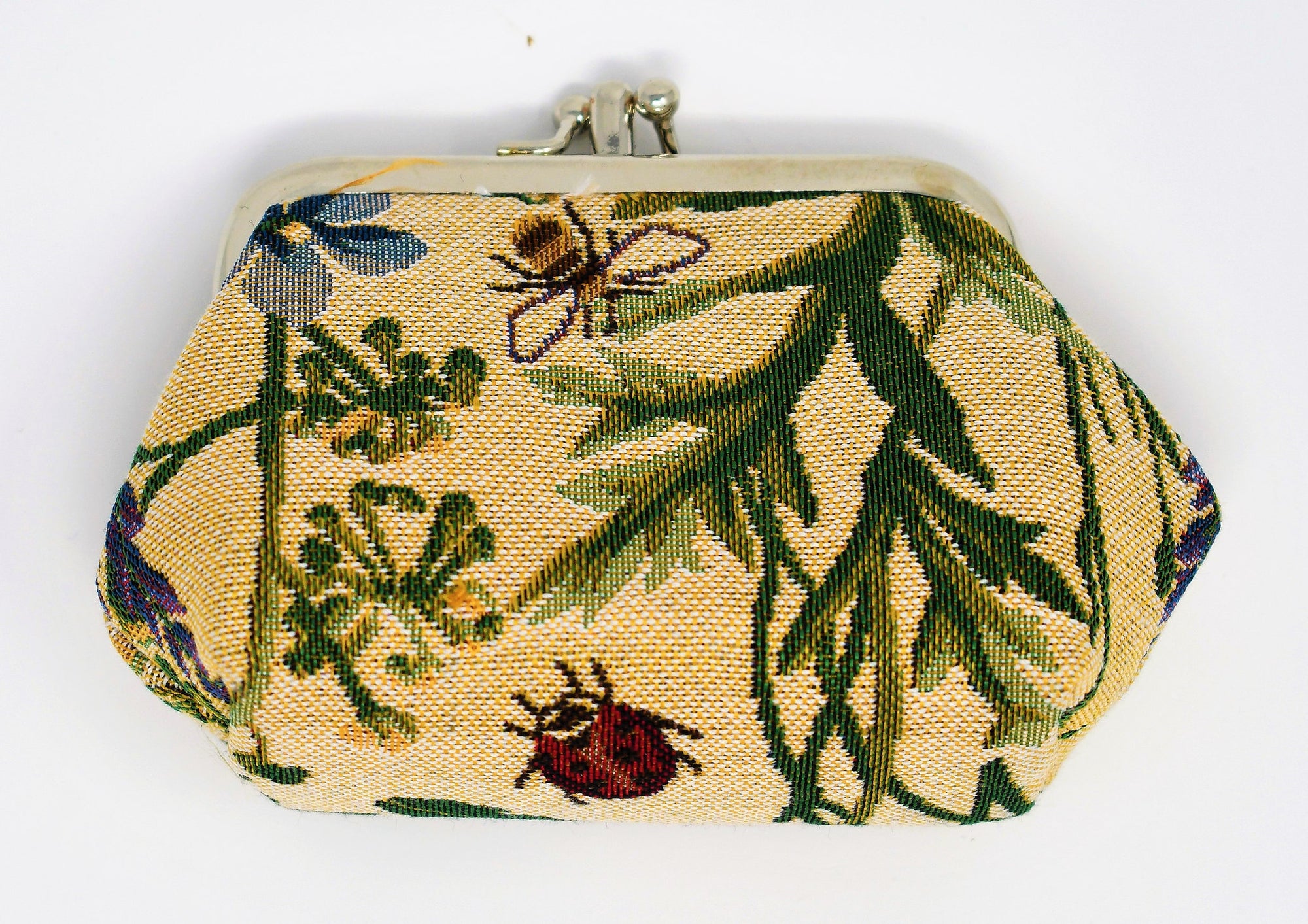 Morning Garden Tapestry Double Kiss Lock Coin Purse