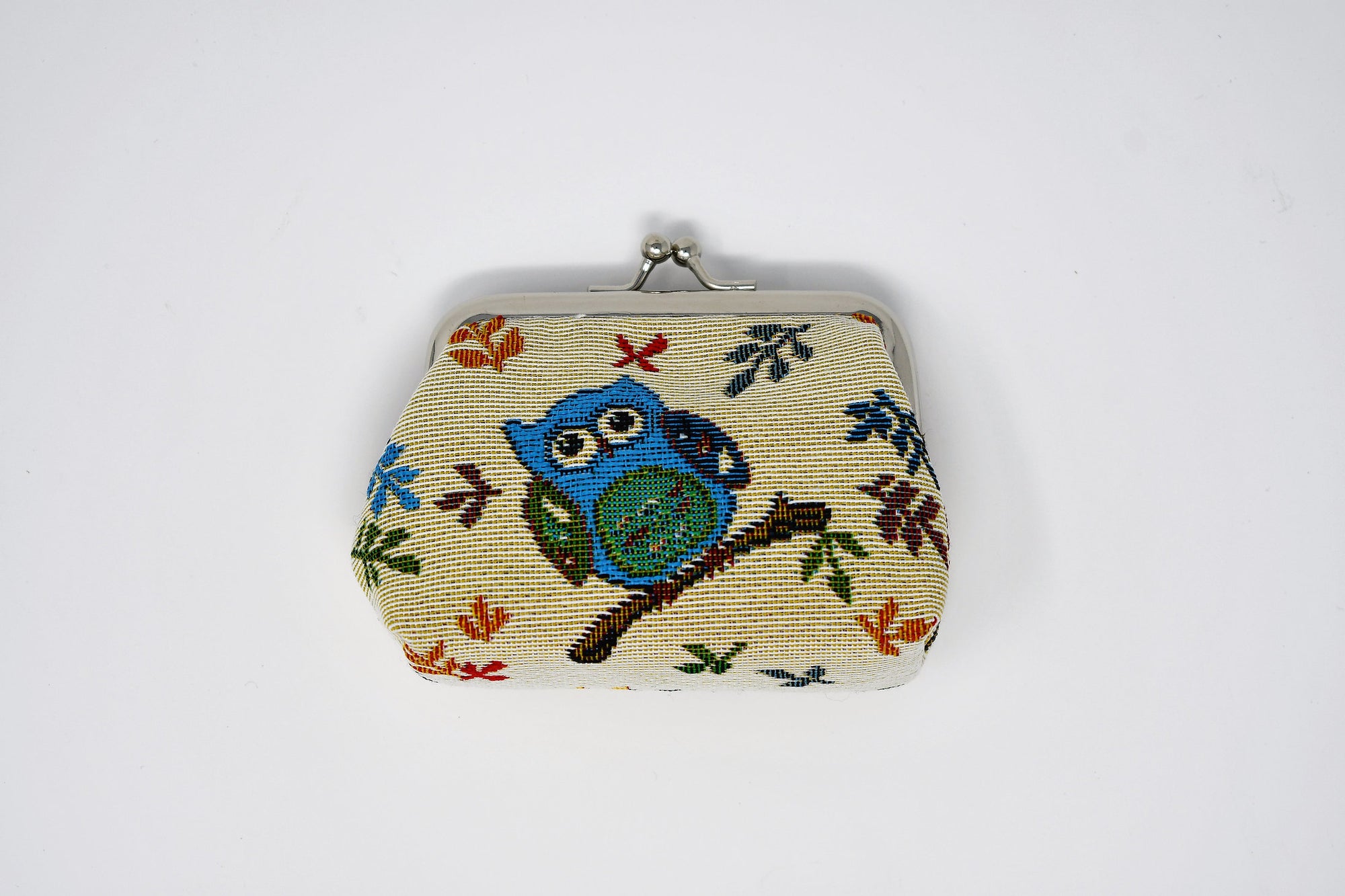 Owls Tapestry Kiss Lock Coin Purse