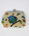 Owls Tapestry Kiss Lock Coin Purse