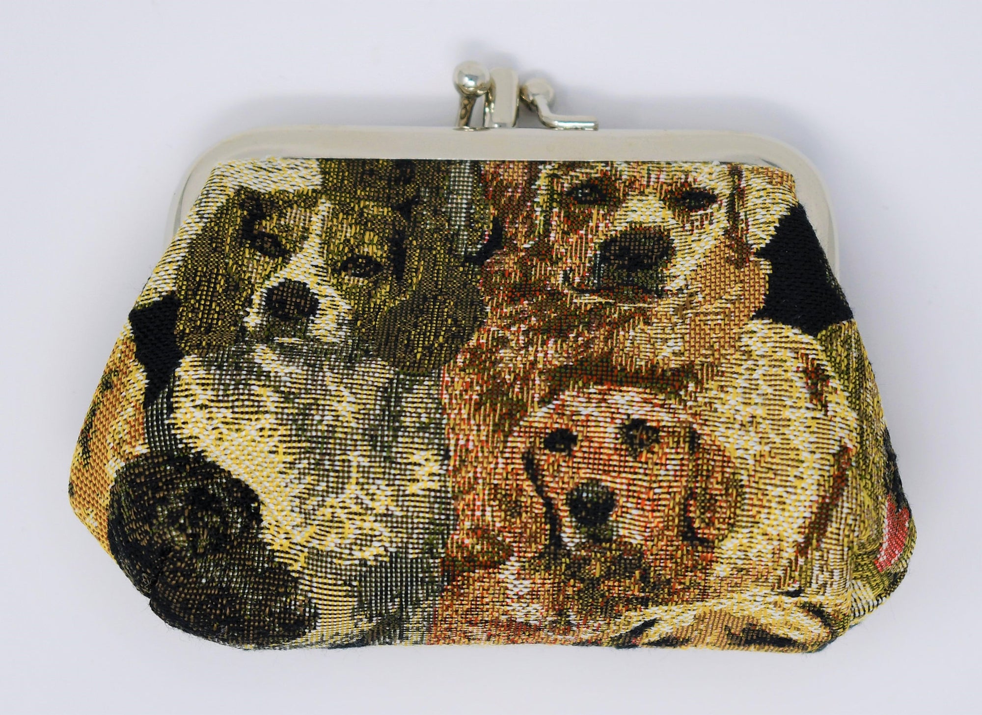 Dogs Tapestry Double Kiss Lock Coin Purse