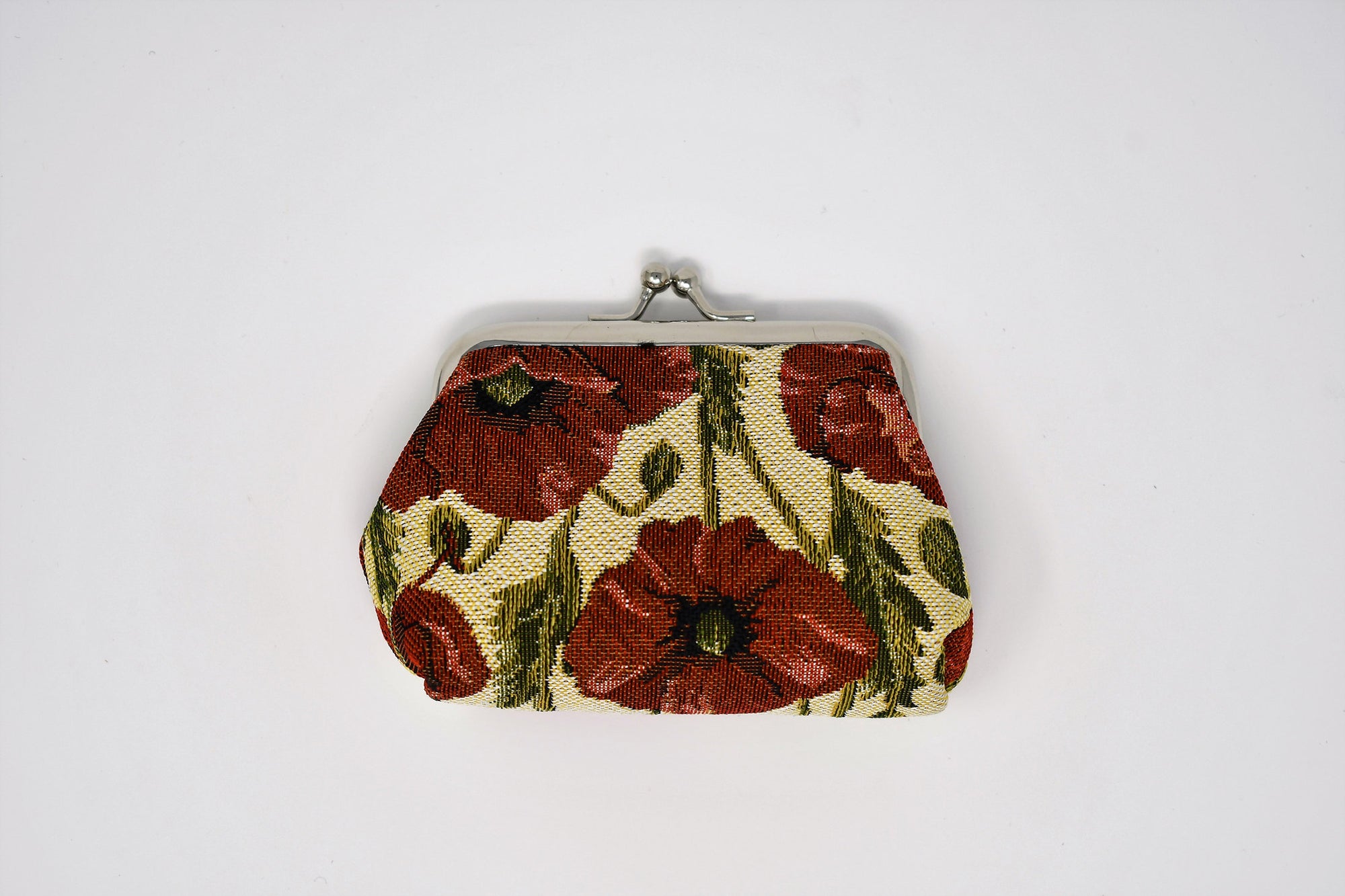 Poppy Tapestry Kiss Lock Coin Purse
