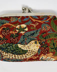 Strawberry Thief Tapestry Double Kiss Lock Coin Purse