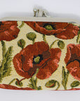 Poppy Tapestry Double Kiss Lock Coin Purse