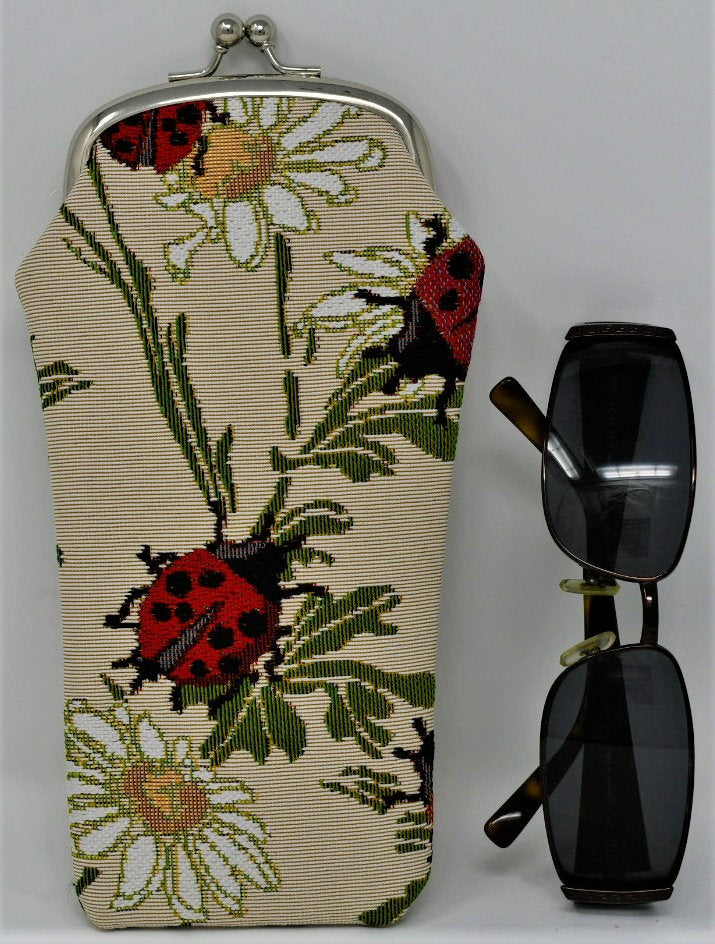 Ladybug Tapestry Eye Glass Case