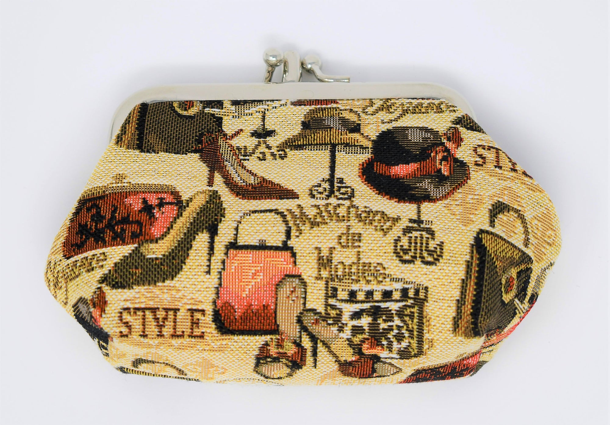 Boutique Tapestry Double Kiss Lock Coin Purse