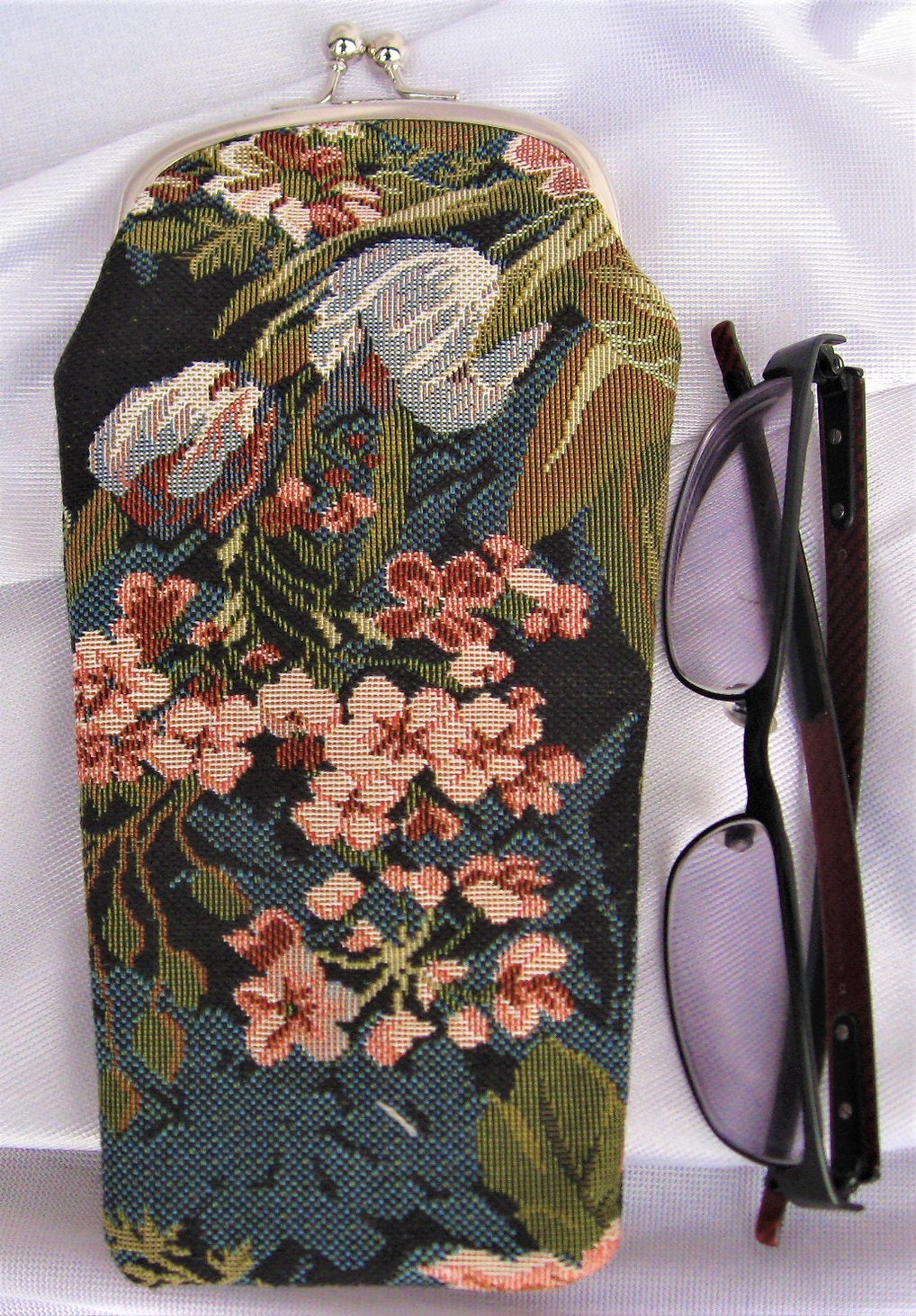 Floral Tapestry Eye Glass Case