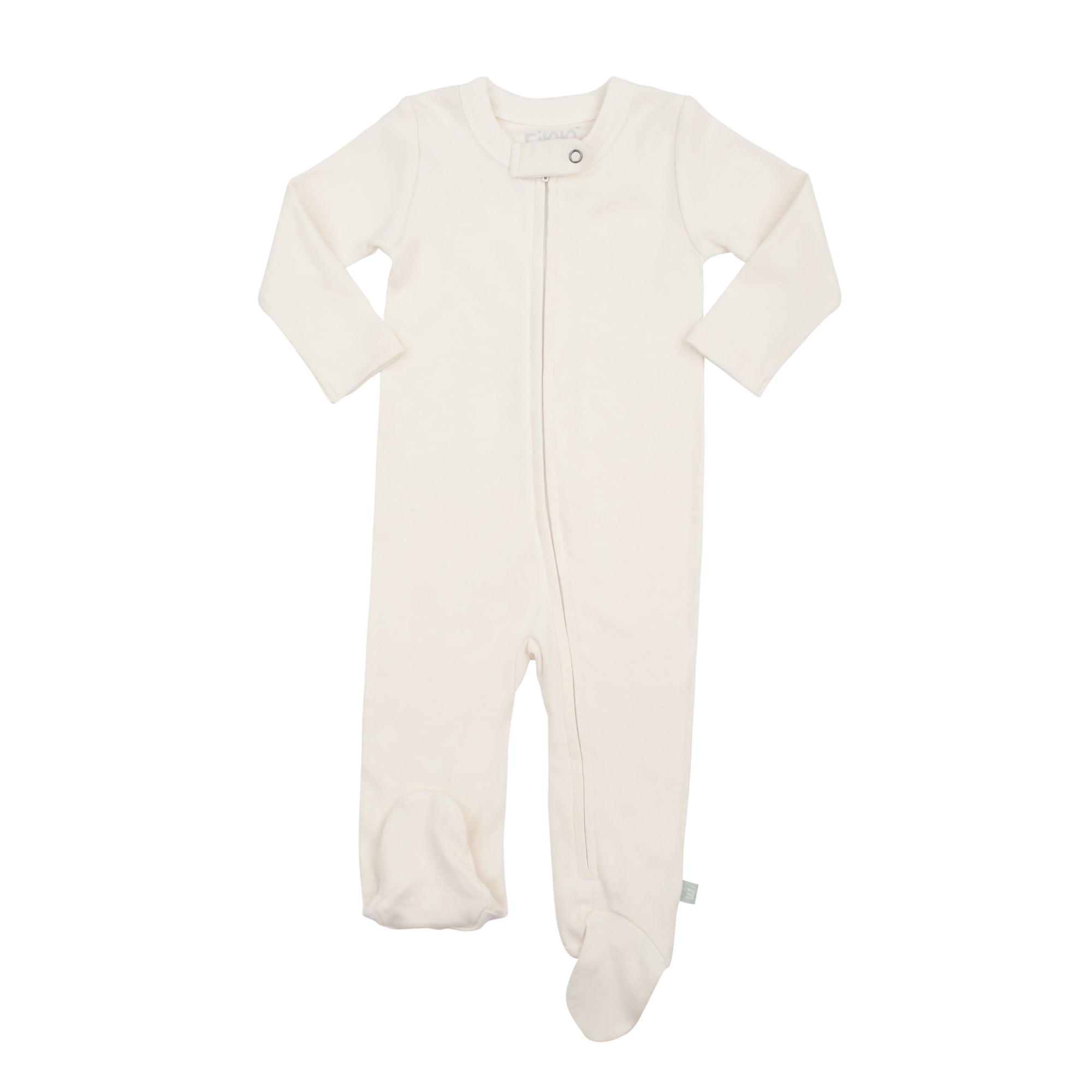 finn + emma Organic Cotton Ivory Footie