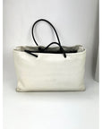 Chanel Essential 31 Rue Cambon Slopping White Leather Tote