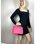 Fendi Mini Peekaboo Pink Leather Hand Shoulder Bag