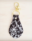 Leather Keychain-Brindle Cowhide 702m