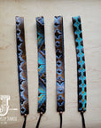 Blue Navajo Embossed Leather Hat Band Only 950a