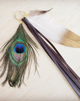 Boho Western Leather Boot Bling Cognac Suede w/ Peacock Feather 500w