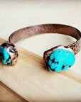 Genuine Natural Turquoise Cuff Bangle Bracelet 806t