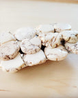 White Turquoise Slab Belt Buckle-Large 902n