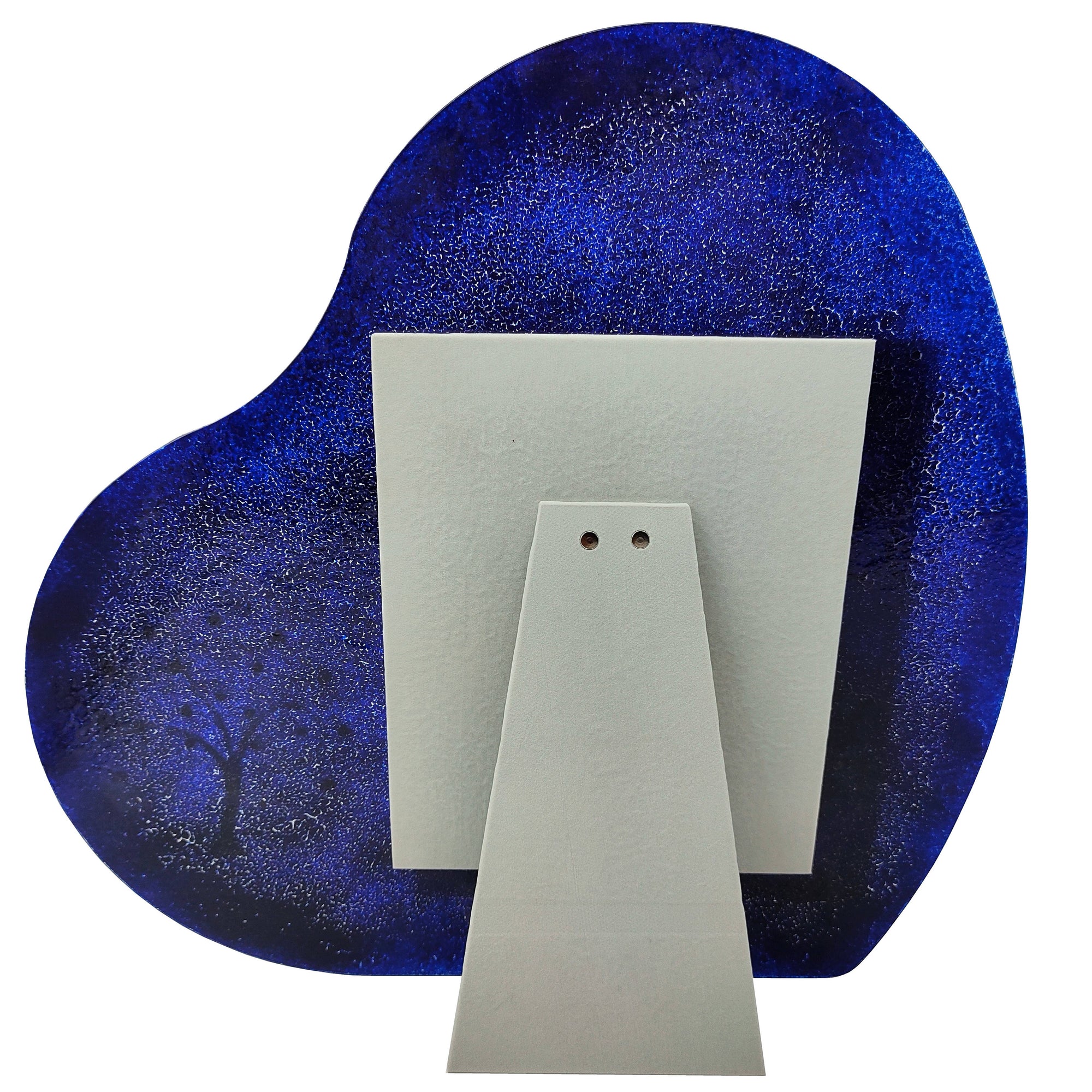 Heart table photo frame, Tree of Life, blue cm 20