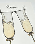 s.e. hagarman Champagne Cheers Anniversary Greeting Card