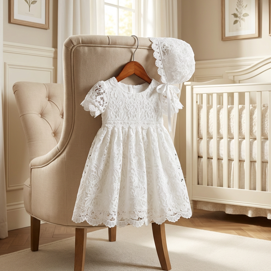 Nicolette's Couture The Claudia Christening Gown