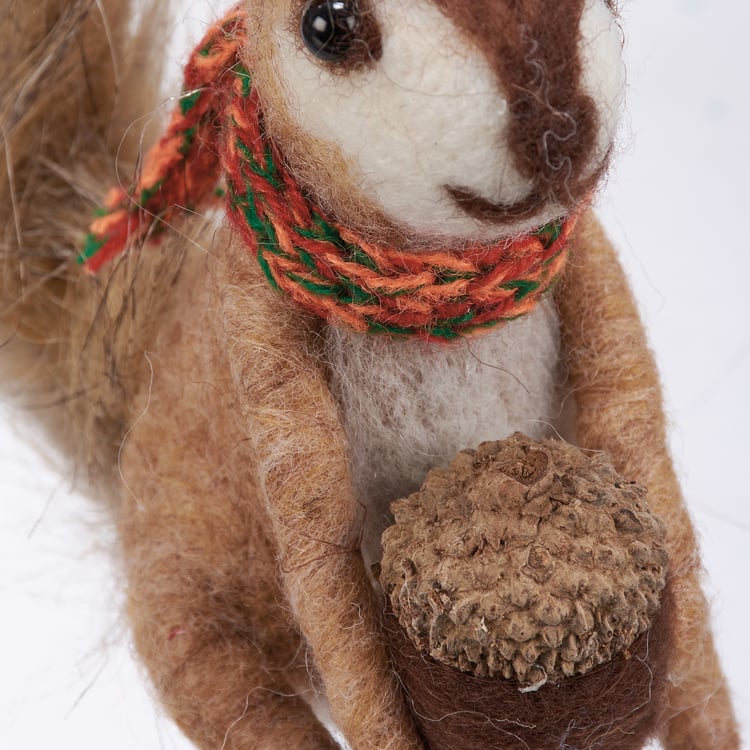 Squirrel With Scarf Critter Ornament