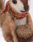 Squirrel With Scarf Critter Ornament