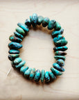 Chunky Genuine Natural Turquoise Beaded Bracelet 802b