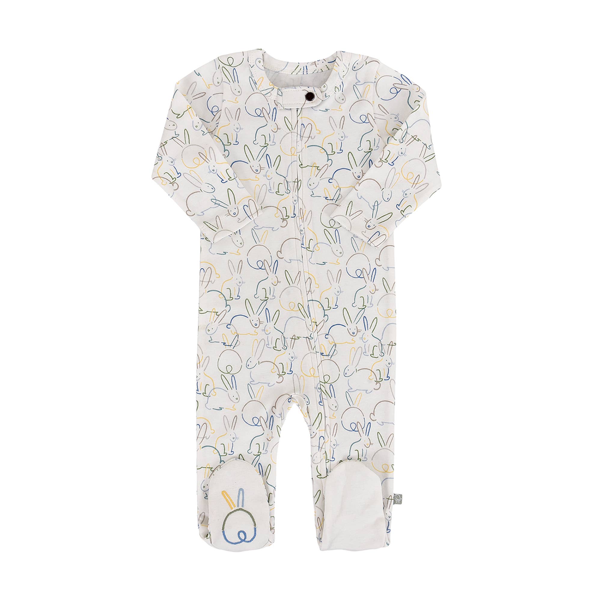 finn + emma Organic Cotton Bunny Footie