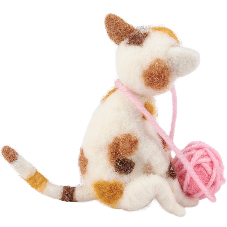 Kitten Yarn Ball Critter Ornament