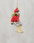 Red Skier Ornament