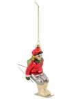 Red Skier Ornament