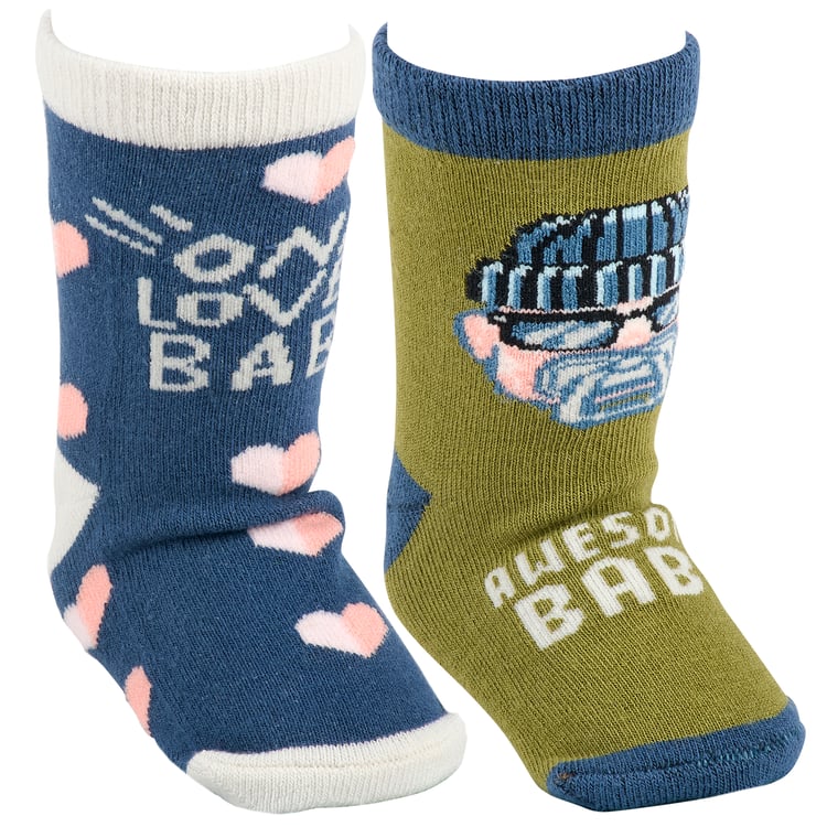 One Loved Baby/Awesome Baby Baby Sock Set