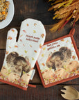 Get Your Gobble On Oven Mitt & Hot Pad Thanksgiving Set