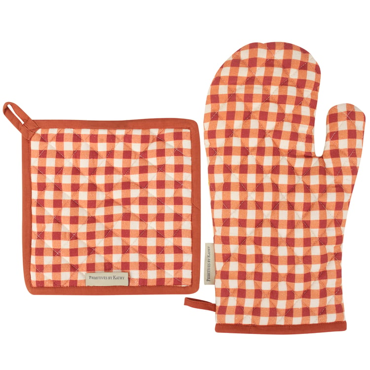 Get Your Gobble On Oven Mitt &amp; Hot Pad Thanksgiving Set