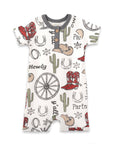 Howdy Partner Henley Romper – Cotton Western Cowboy