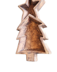 Large Christmas tree with star wood bowl