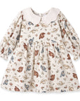 Larkspur Prairie Linen Western Dress With Eyelet Collar