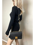 Louis Vuitton Marceau NM Black Empriente Leather Shoulder Bag