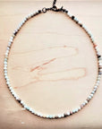 Frosted Amazonite Collar Length Beaded Necklace 252m
