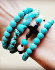**Adjustable Woven Turquoise Braided Bracelet 806v