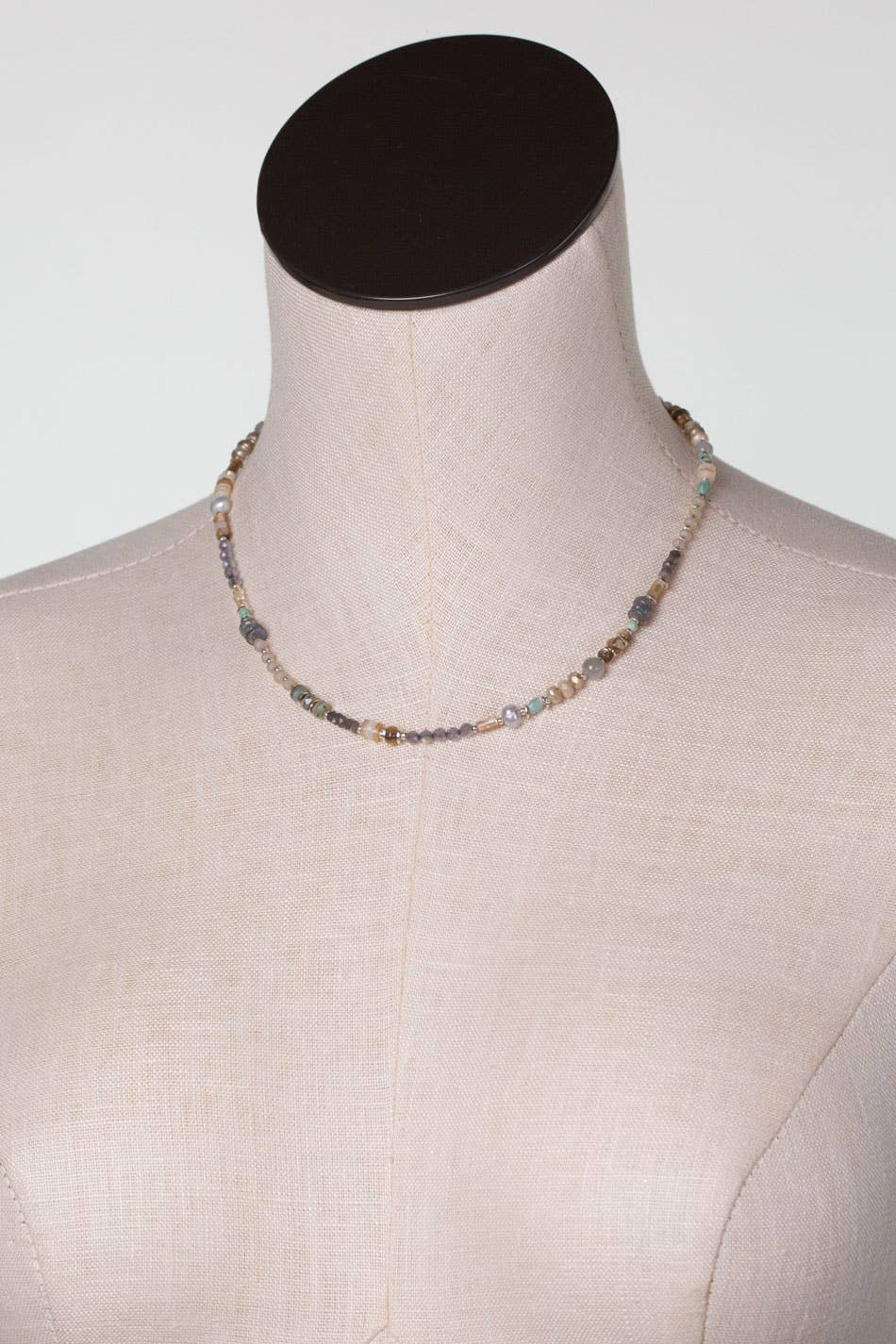 Abalone, Turquoise and Czech Glass Necklace