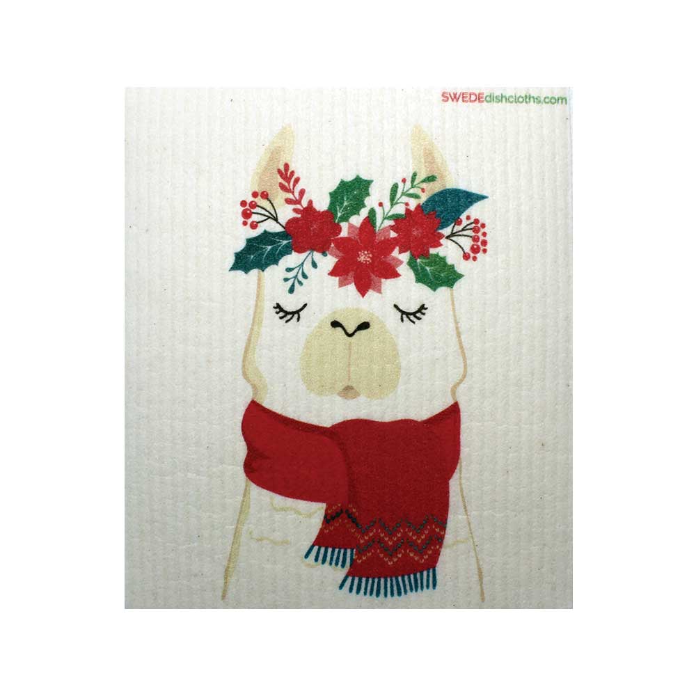 Swedish Dishcloth Winter Llama