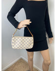 Louis Vuitton Pochette Accessories White  Damier Azur Bag