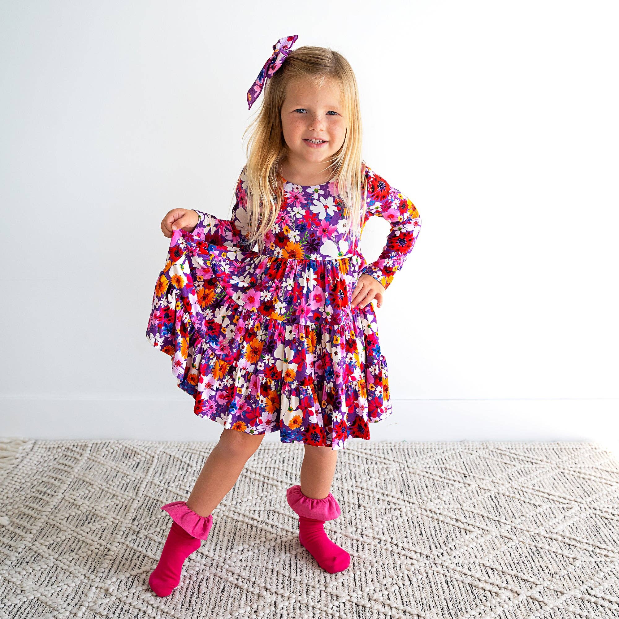 Kaia Swing Dress Bamboo Floral Dress Toddler