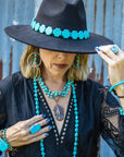 Turquoise Triple Strand Bracelet 804j