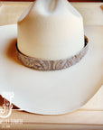 Gilded Cowboy  Embossed Leather Hat Band Only 950m