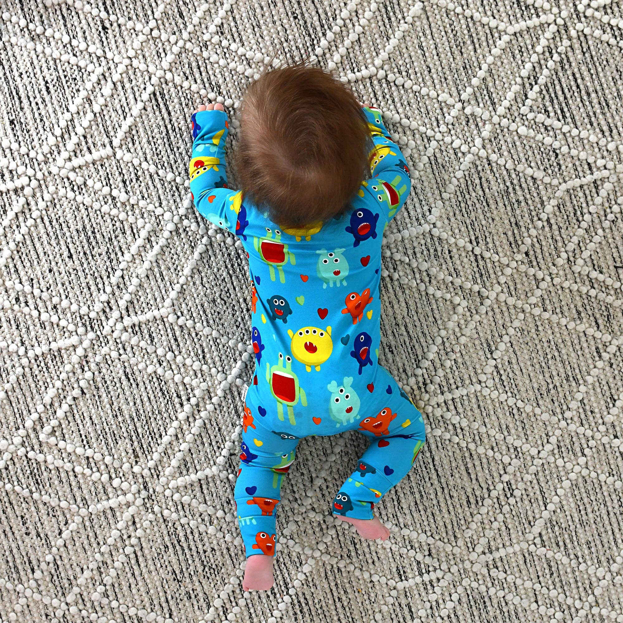 Finn Zip Bamboo Valentines Day Monster Baby Outfit