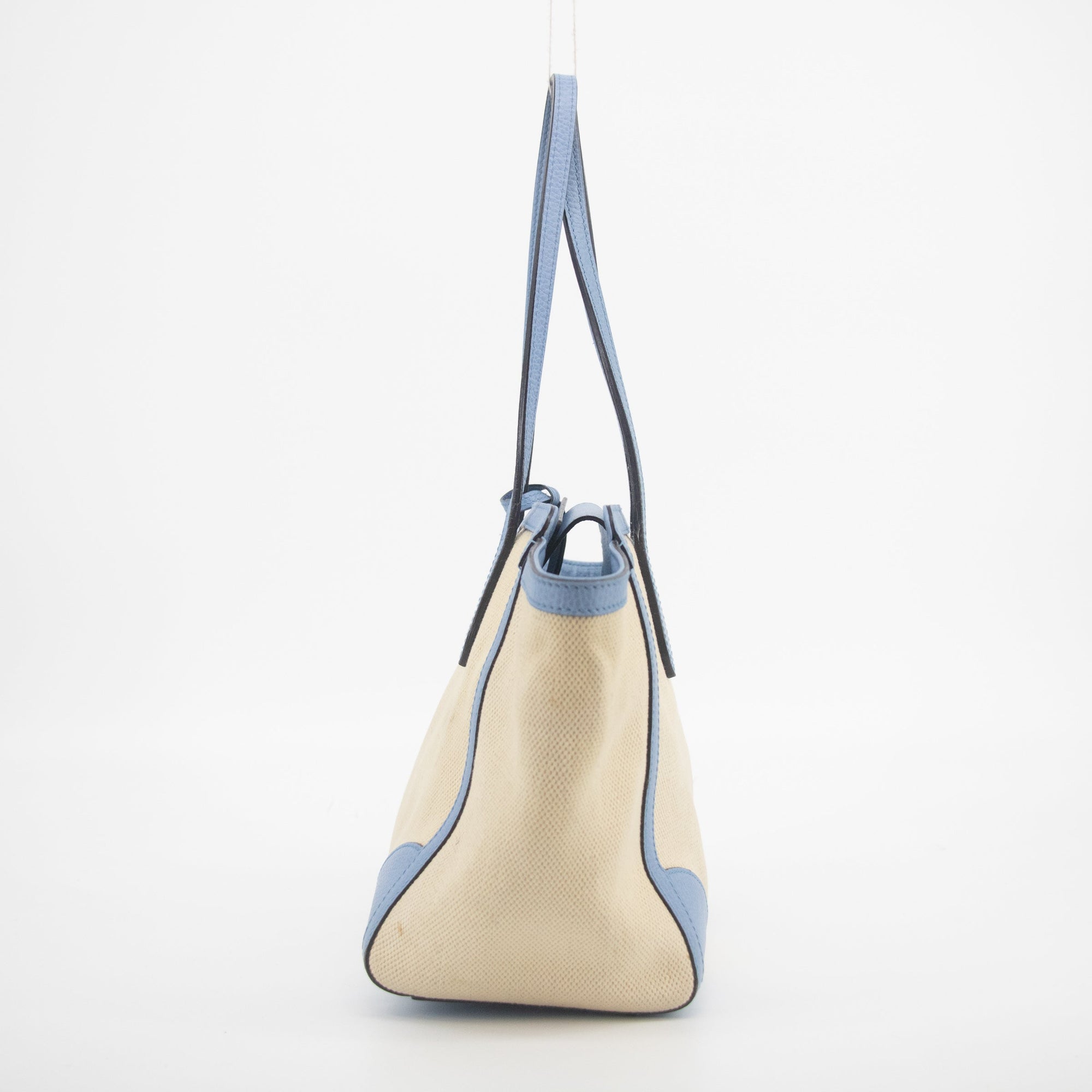 Gucci Beige x Brown Canvas Swing Tote - 